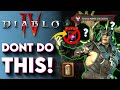 Diablo 4 5 MAJOR MISTAKES To Avoid! - Beginner's Guide (Diablo 4 Tips and Tricks)