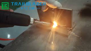 3KW laser welding demonstration.  Welded 10mm stainless steel.