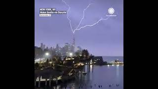 Lightning Strikes NYC on New Year's Eve 2025!