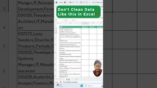 Don't Clean Data in Excel like this‼️Instead Use Amazing Trick #exceltutorial #exceltips #shorts