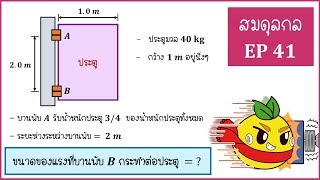 ฟิสิกส์ - สมดุลกล ( Ep41) : โจทย์แนวบานพับ