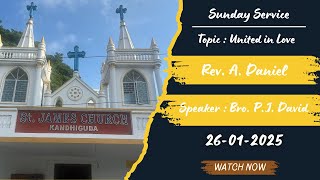 CSI St. James Church Kandiguda | 26-01-2025 | Rev. A. Daniel | Sunday Service |