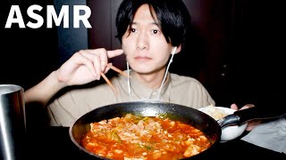 【ASMR】【モッパン】赤から鍋を食べる音😋咀嚼音/モッパン/えのき/長ネギ/白菜