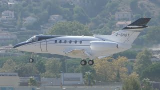 Hawker 750 | Volare Aviation | 2-SHOT | Landing at Cannes [4K]