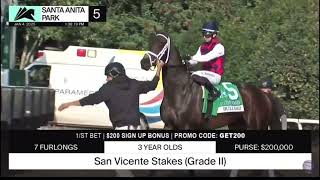 The 2025 San Vicente Stakes (G2) Full Replay | Can Barnes Remain Undefeated?