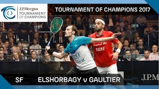 Squash: ElShorbagy v Gaultier - Tournament of Champions 2017 SF Highlights