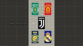 Versi collab 5 club Ronaldo Sporting Lisbon,Man United, Juventus,Real Madrid,Al Nassr