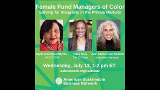 ASBN Live: Female Fund Managers of Color: Solving for Inequality in the Private Markets