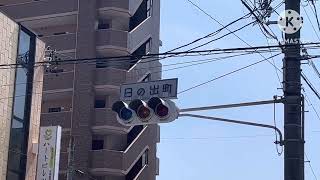 No.271 夏休み動画その15安城市の商店街に残る青レンズの白い樹脂信号機⁉️🚥