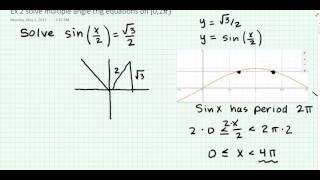 Ex 2 solve multiple angle trig equation