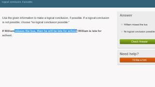 Logical argument and deductive reasoning exercise example