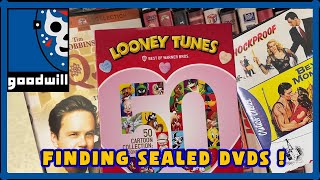 GOODWILL Blu Ray and DVD Movie Hunt - Finding NEW SEALED DVDs - Looney Tunes & More!