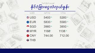 ငွေစျေး ရွှေစျေး (၆ ရက် သြဂုတ်လ ၂၀၂၄ မနက်ပိုင်း)