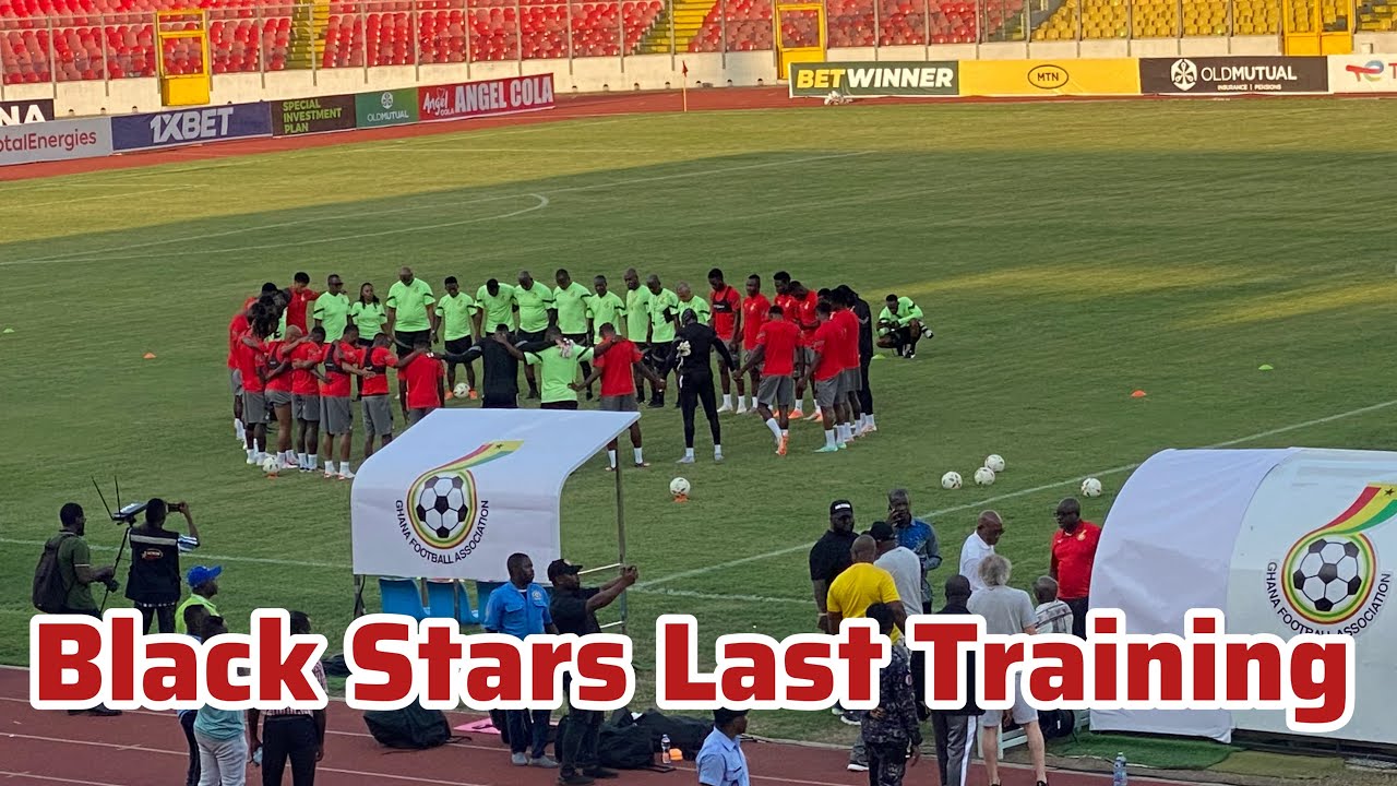 Watch Black Stars Final Training Ahead Of The Big Game Against Central ...