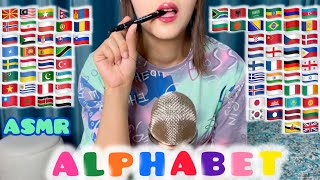 ASMR Alphabet in 63 Different Languages🔠 Let’s Learn Languages Around The World🩷