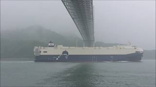 RORO船「豊洋丸」因島大橋通過　令和2年6月11日