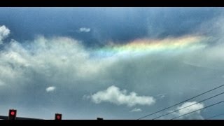 Godlike Fire Rainbow in the Clouds