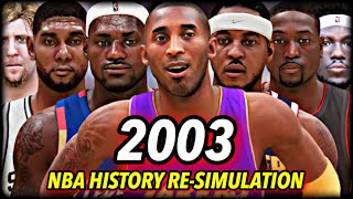 I Reset The NBA To 2003 And Re-Simulated NBA History... and this is what happened.