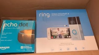 Ring Video Doorbell 2 and Echo Dot Unboxing + Setup + Review