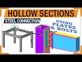 Understanding Steel column to beam connections | Hollow Section Connection details | 3d animation