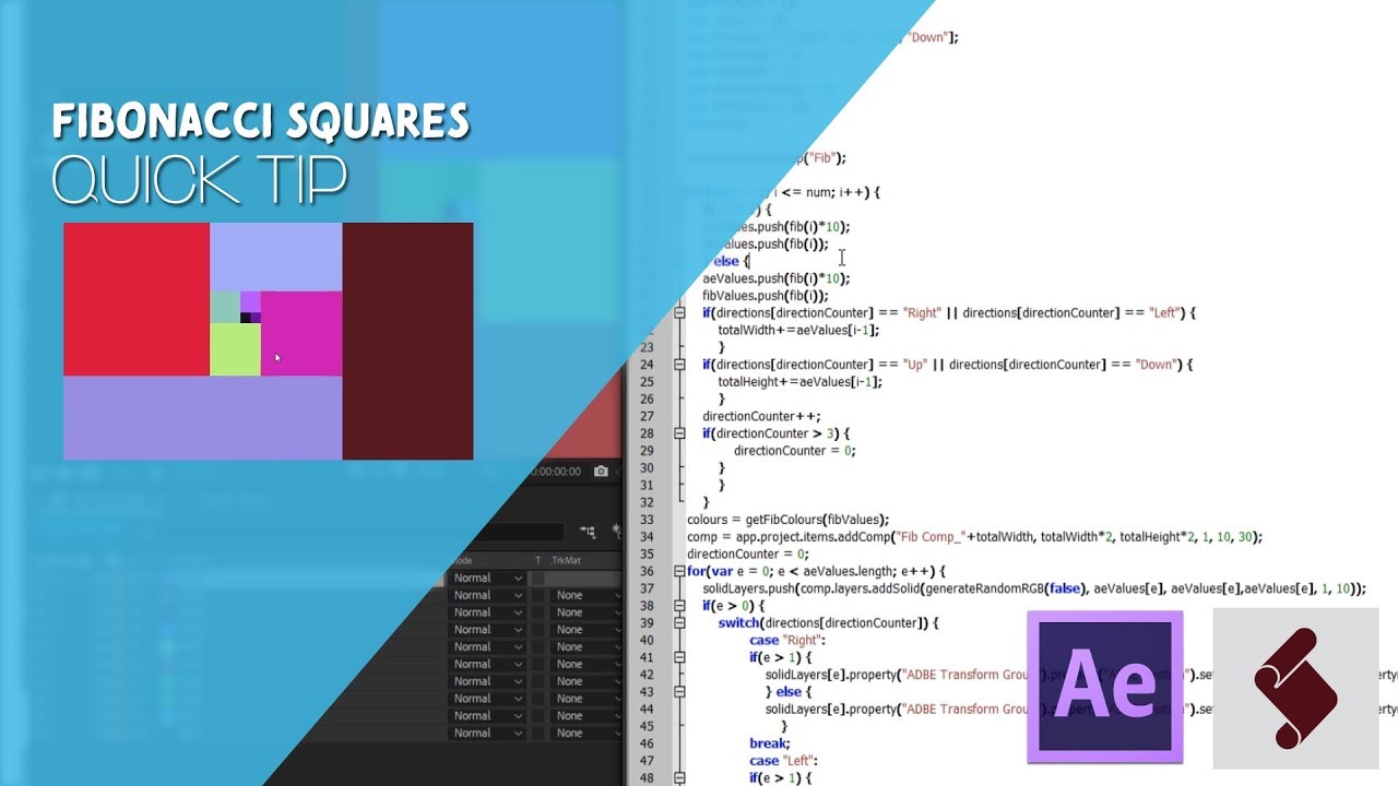 Extendscript Quicktip Fibonacci Squares Youtube