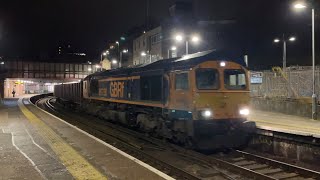 GBRf 66758 “The Pavior” THRASHES through Tunbridge Wells working 6H81 - 25/1/23