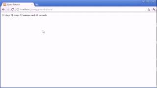 jQuery Tutorial 137 Creating a day hour min sec countdown plugin