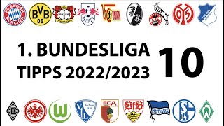 Bundesligatipps 1.Liga - 10.Spieltag - Saison 2022/2023