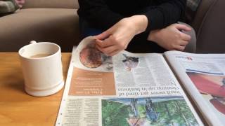 ASMR Newspaper Page Turning Sipping Coffee Intoxicating Sounds Sleep Help Relaxation