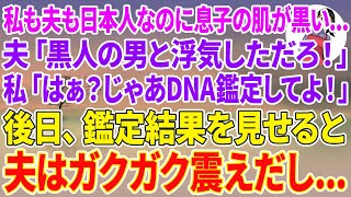 【スカッとする話】私も夫も日本人なのに息子の肌が黒い…夫「黒人の男と浮気しただろ！」私「はぁ？じゃあDNA鑑定してよ！」後日、鑑定結果を見せると夫はガクガク震えだし…