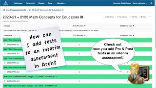 3 ~ Creating Pre Post Tests in Arch