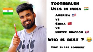 Toothbrush Life Hacks 😂 ~ American 🇺🇸 vs Indian 🇮🇳 vs 🇨🇳 vs 🇬🇧 ~ Dushyant Kukreja #shorts