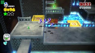 Super Mario 3D World - 5-3 Backsteet Bustle - Green Stars \u0026 Stamp 100% Gameplay Walkthrough