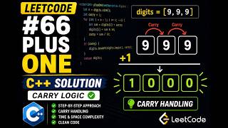 LeetCode 66 - Plus One | C++ Solution | Easy Explanation
