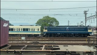 遂に小田8初の譲渡輸送へ！【8261F  西武鉄道への譲渡に伴う甲種輸送】国鉄EF65形2074号機＋小田急8000形8261編成を相模貨物駅で追い抜くシーン！（9860レ・甲30）2024.5.19