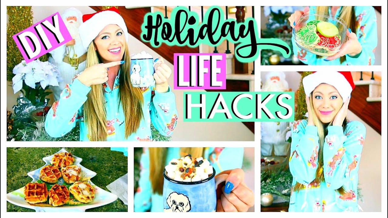 DIY HOLIDAY LIFE HACKS - YouTube