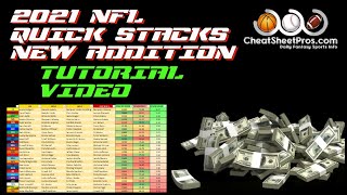 NFL 2021 - Quick Stacks - Tutorial Video
