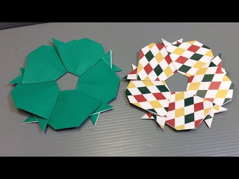 Easy Origami Dog Christmas Wreath Easy Origami Dog Christmas Wreath