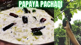 Onam Special Papaya Pachadi || ഓണം സ്പെഷ്യൽ പപ്പായ പച്ചടി || Sadhya Pachadi || PIYUSH AND MOM