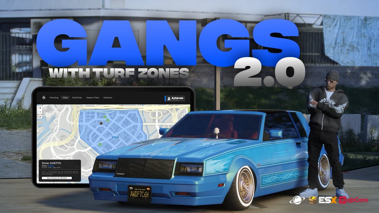Gangs Script Turf Zones Missions Fivem Script Esx Qb Qbox Youtube