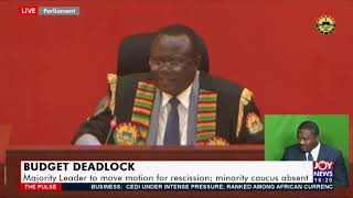 Budget Deadlock: Majority Leader to move motion for rescission; minority caucus absent  (30-11-21)