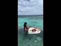 floating breakfast in maldives. shorts maldives