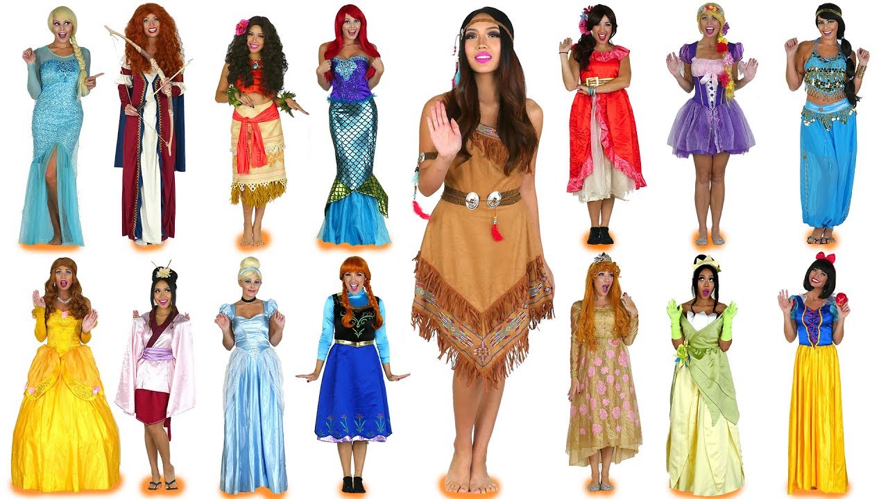 Every Disney Princess Costume Ever For Halloween. Totally TV - YouTube