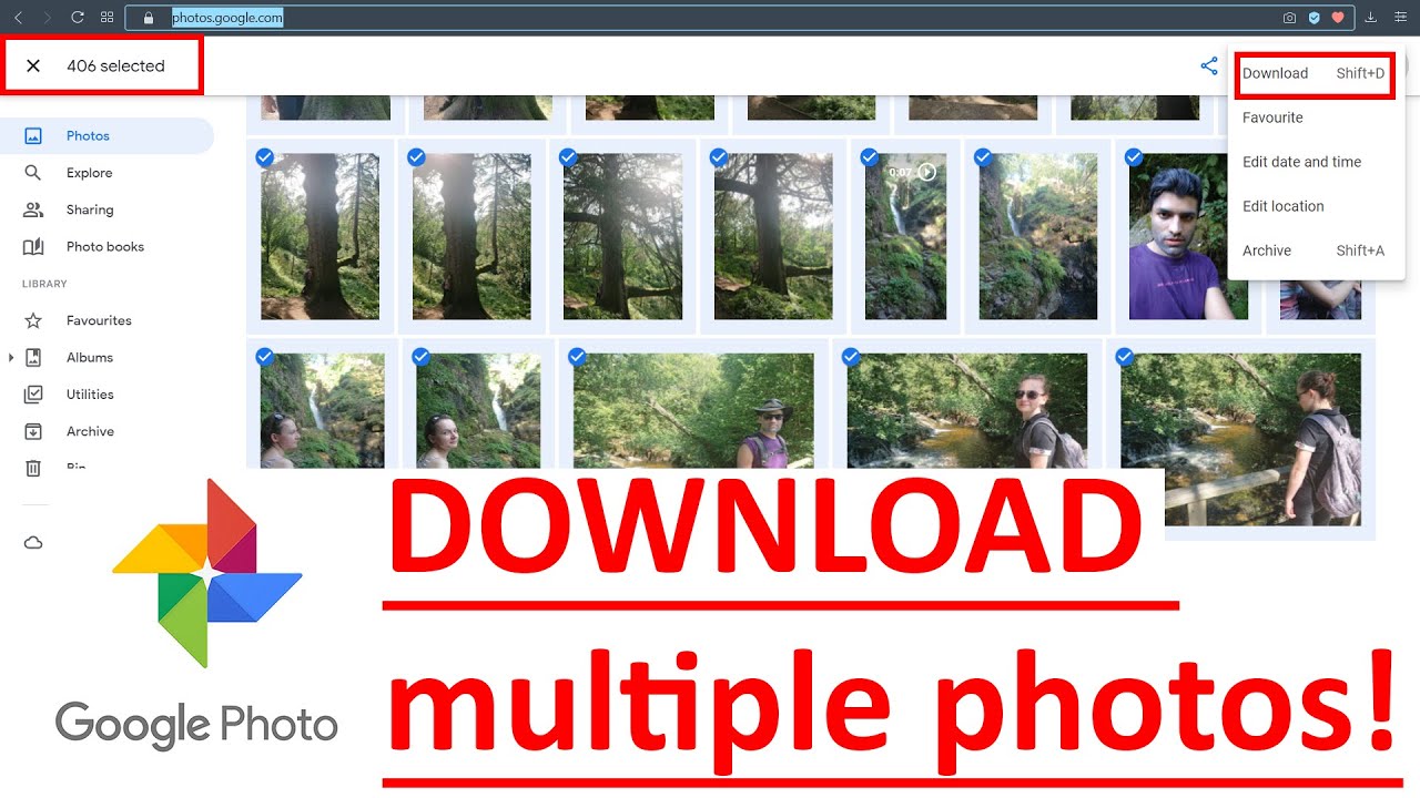 How To DOWNLOAD Multiple Photos In Google Photos On Computer - YouTube