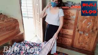 Bijli vlog _ No Bra _ Desi hot girl HomeCleaning vlog _ Desi girl work at home @BIJLI VLOG