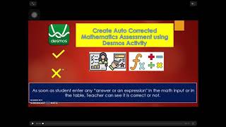 Use #Desmos Activity to Create #AutoCorrected Part#1 #Math#Test #ComputaionLayerTutorial