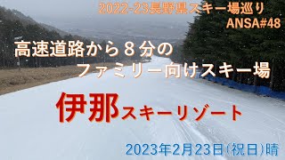 ２月飛び石連休の中日の午後、伊那スキーリゾートは小雪でした