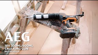 AEG’s 18V 300ml/600ml Caulking Gun (BKP18C600-0) in action