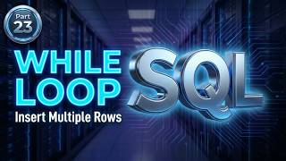 How to Insert Multiple Rows using a WHILE Loop in SQL Server | DBMS Tutorials | Part 23