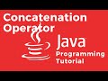Strings And The Concatenation Operator - Java Tutorial For Absolute Beginners